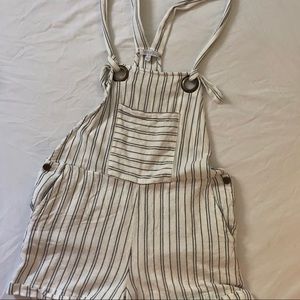Patrons of Peace - Striped Overall Shorts
